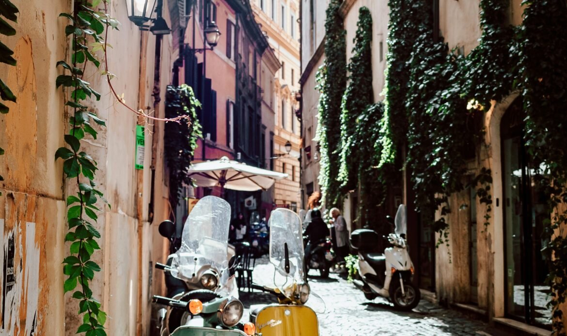 Strada del centro storico di Roma